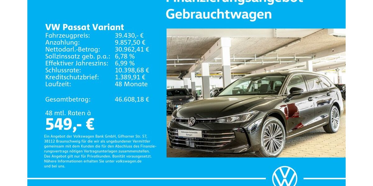 VW Passat Variant 1.505 km 39.430 &euro; Stuttgart 70563