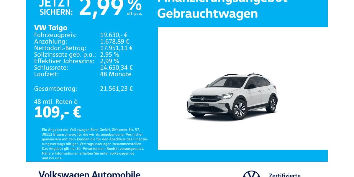 VW Taigo 14.344 km 19.330 &euro; Stuttgart-Wangen 70188