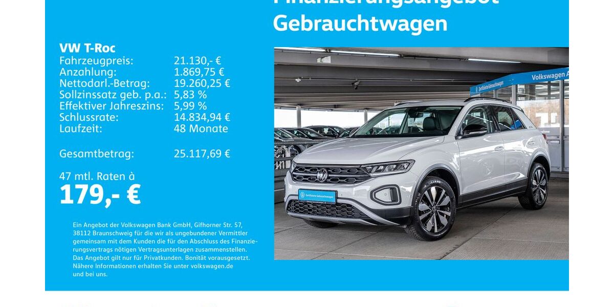 VW T-Roc 23.528 km 20.930 &euro; Stuttgart-Wangen 70188