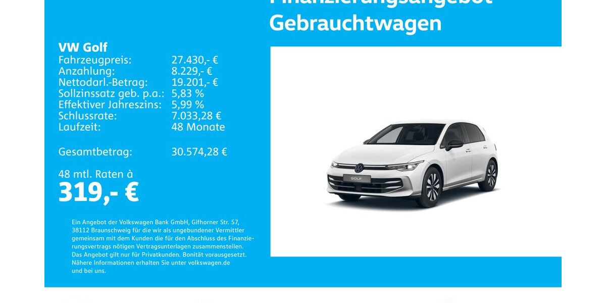 VW Golf 24.282 km 27.430 &euro; Stuttgart-Feuerbach 70469