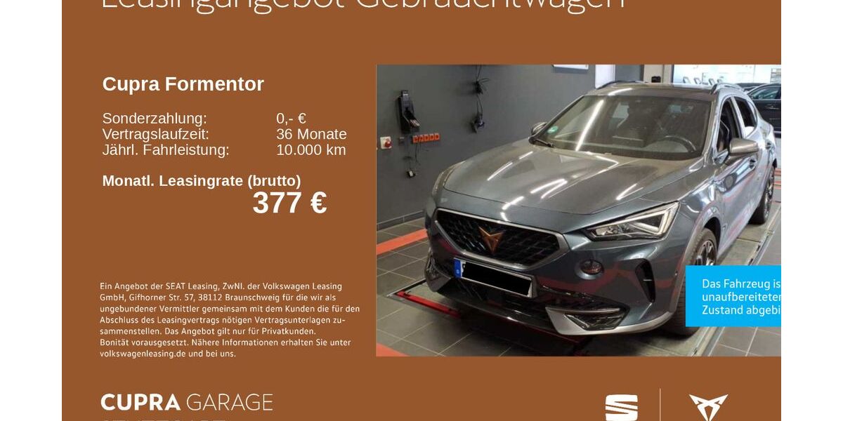 Cupra Formentor 40.148 km 24.930 &euro; Stuttgart-Feuerbach 70469