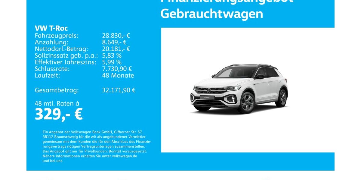 VW T-Roc 20.054 km 28.830 &euro; Stuttgart-Feuerbach 70469