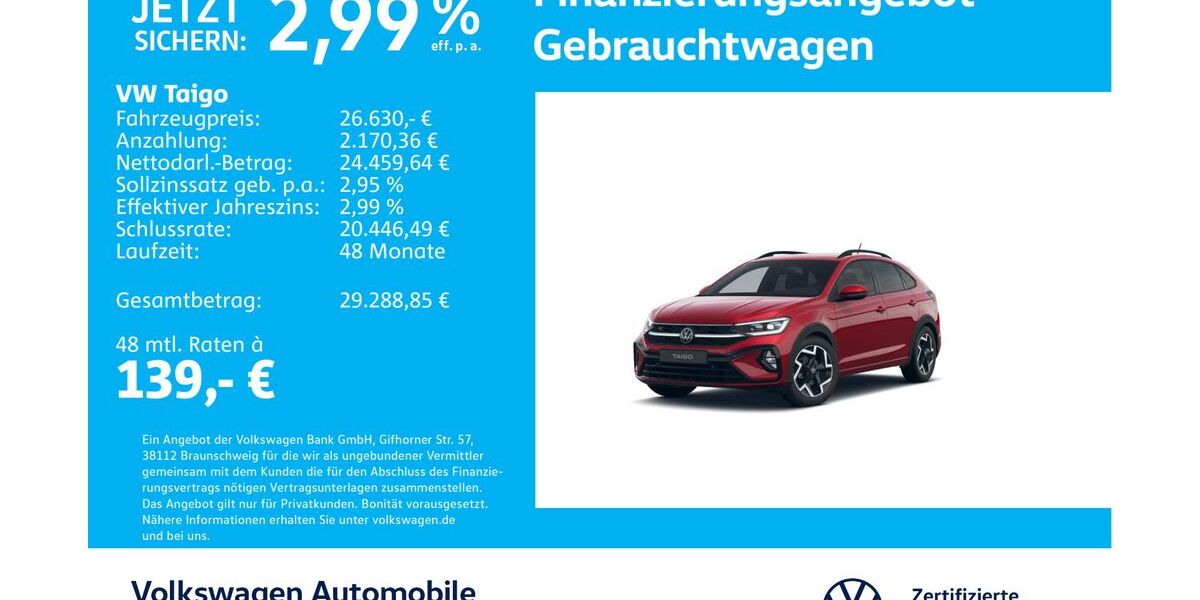 VW Taigo 15.918 km 26.630 &euro; Stuttgart-Feuerbach 70469