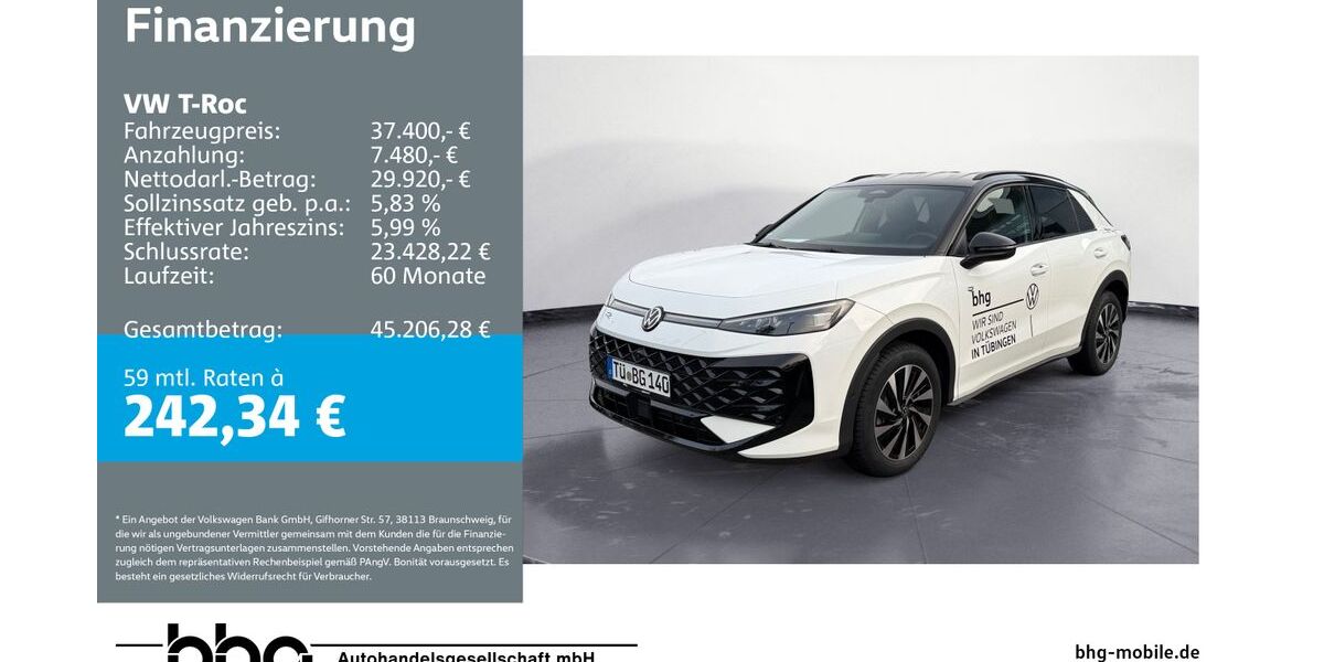 VW T-Roc 5.995 km 36.990 &euro; Tübingen 72072