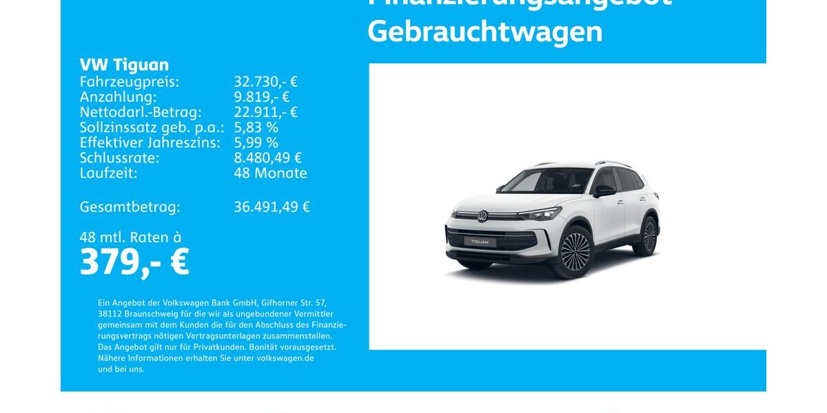 VW Tiguan 25.609 km 32.930 &euro; Stuttgart-Wangen 70188