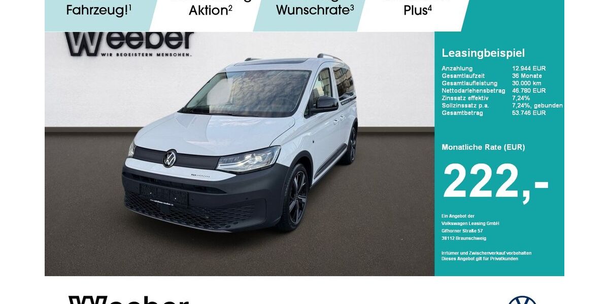 VW Caddy 1.015 km 43.890 &euro; Weil der Stadt 71263
