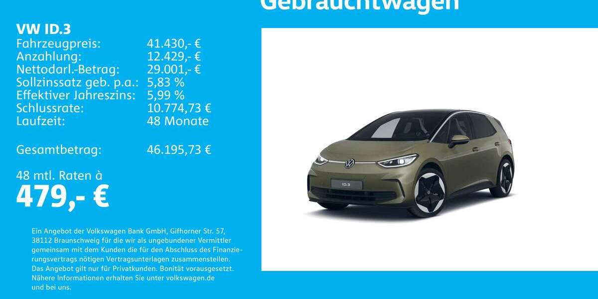 VW ID.3 5.058 km 41.430 &euro; Stuttgart 70188