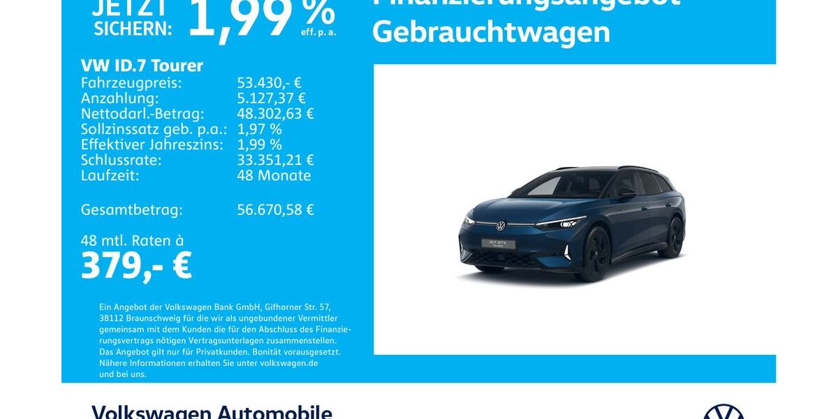 VW ID.7 19.119 km 52.930 &euro; Stuttgart-Wangen 70188