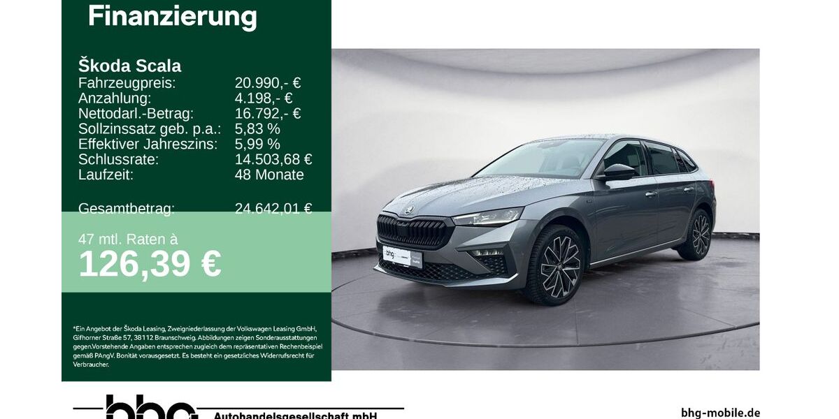 Skoda Scala 24.544 km 20.620 &euro; Tübingen 72072