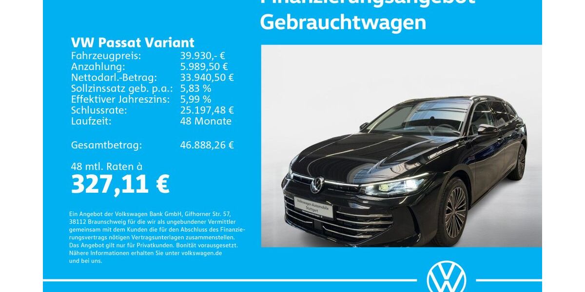 VW Passat Variant 1.505 km 39.930 &euro; Stuttgart-Feuerbach 70469